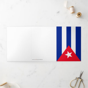 Tarjeta Tríptica Bandera de Cuba