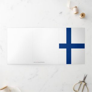 Tarjeta Tríptica Bandera de Finlandia
