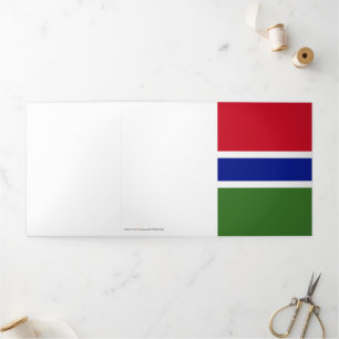 Tarjeta Tríptica Bandera de Gambia