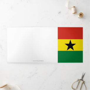 Tarjeta Tríptica Bandera de Ghana