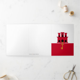 Tarjeta Tríptica Bandera de Gibraltar