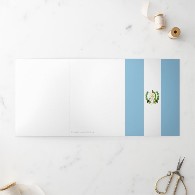 Tarjeta Tríptica Bandera de Guatemala (Exterior)