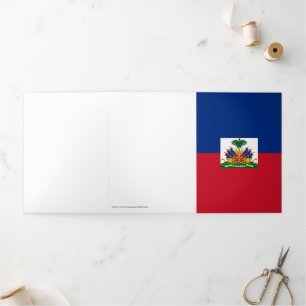 Tarjeta Tríptica Bandera de Haití