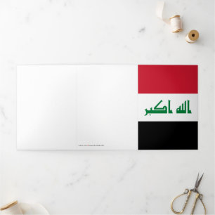Tarjeta Tríptica Bandera de Iraq