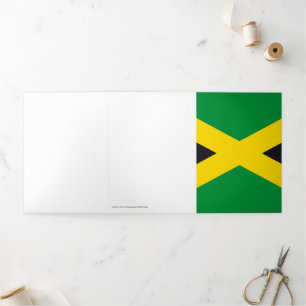 Tarjeta Tríptica Bandera de Jamaica