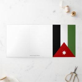 Tarjeta Tríptica Bandera de Jordania