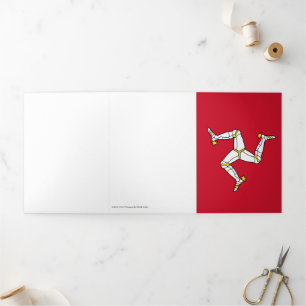 Tarjeta Tríptica Bandera de la Isla de Man