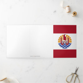 Tarjeta Tríptica Bandera de la Polinesia Francesa