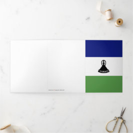 Tarjeta Tríptica Bandera de Lesoto