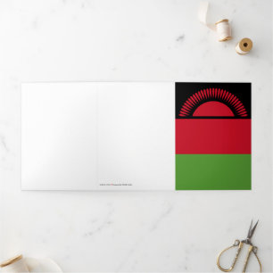 Tarjeta Tríptica Bandera de Malawi