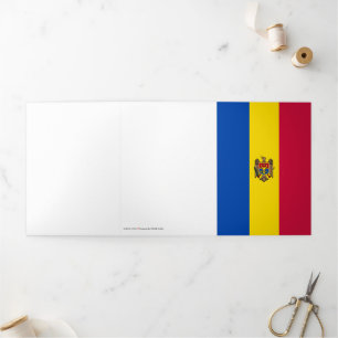 Tarjeta Tríptica Bandera de Moldavia
