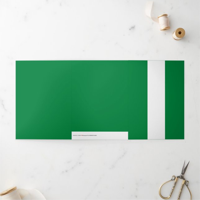 Tarjeta Tríptica Bandera de Nigeria (Exterior)