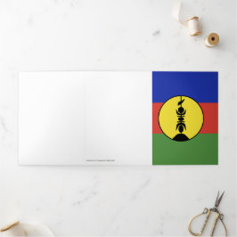 Tarjeta Tríptica Bandera de Nueva Caledonia
