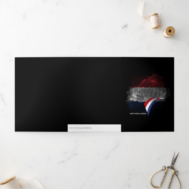 Tarjeta Tríptica bandera de Países Bajos (Exterior)