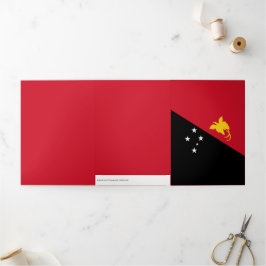 Tarjeta Tríptica Bandera de Papúa Nueva Guinea