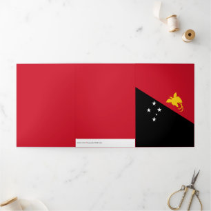 Tarjeta Tríptica Bandera de Papúa Nueva Guinea