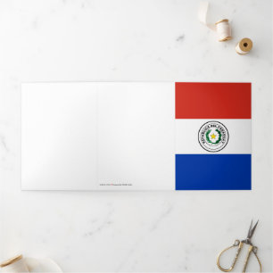 Tarjeta Tríptica Bandera de Paraguay