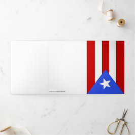 Tarjeta Tríptica Bandera de Puerto Rico