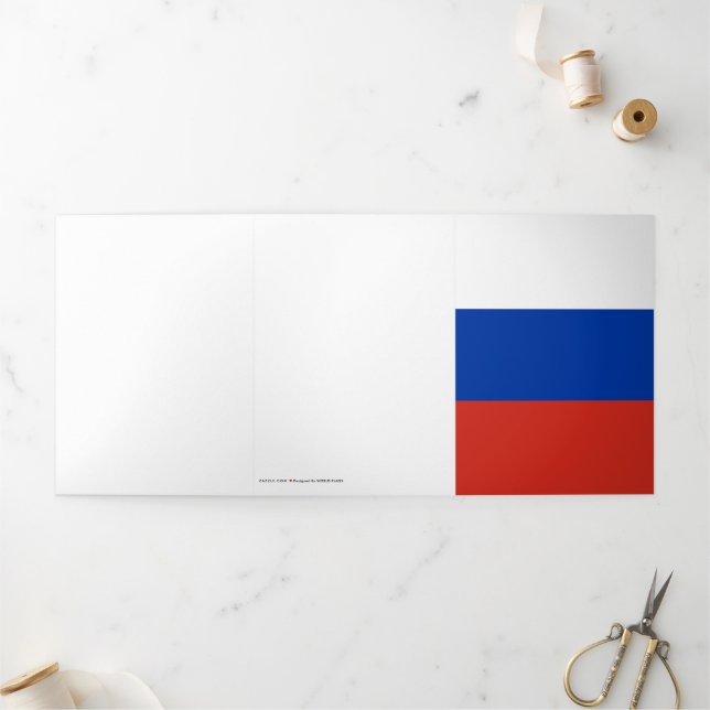 Tarjeta Tríptica Bandera de Rusia (Exterior)