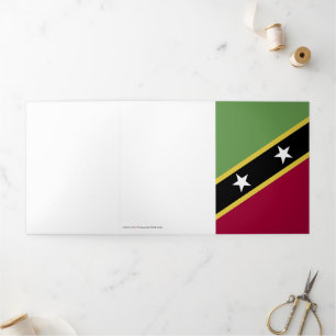 Tarjeta Tríptica Bandera de Saint Kitts y Nevis
