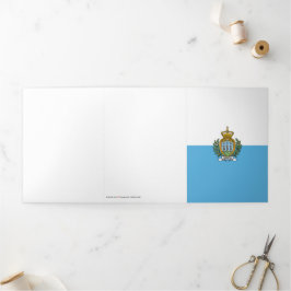 Tarjeta Tríptica Bandera de San Marino
