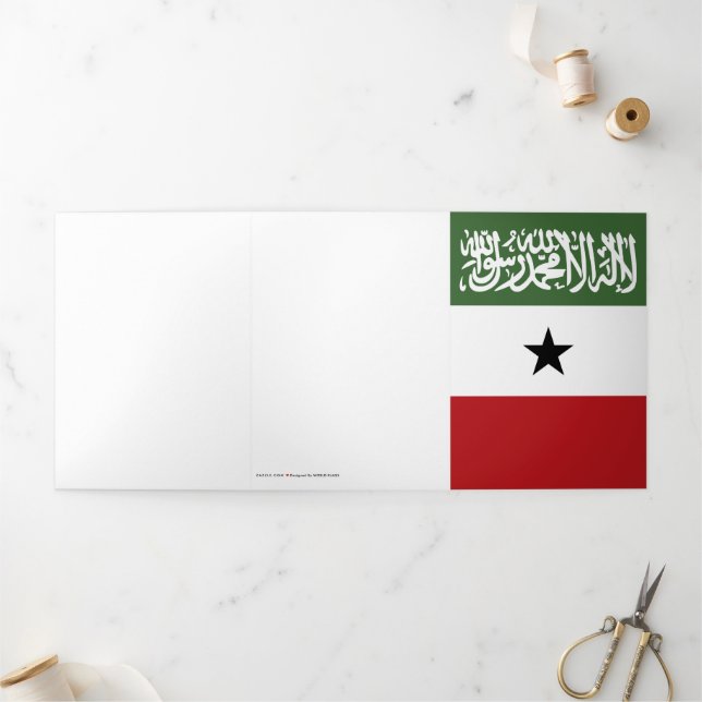 Tarjeta Tríptica Bandera de Somaliland (Exterior)