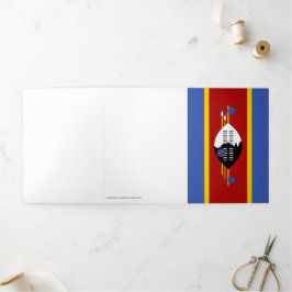 Tarjeta Tríptica Bandera de Suazilandia