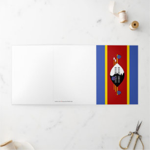 Tarjeta Tríptica Bandera de Suazilandia