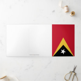 Tarjeta Tríptica Bandera de Timor Oriental
