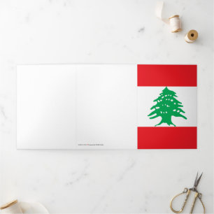 Tarjeta Tríptica Bandera del Líbano
