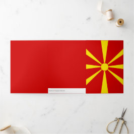 Tarjeta Tríptica Bandera del Norte de Macedonia