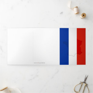 Tarjeta Tríptica Bandera francesa