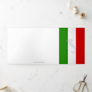 Tarjeta Tríptica bandera italiana