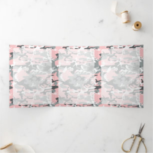 Tarjeta Tríptica Camo rosa y gris, Camuflaje, Militar, Ejército
