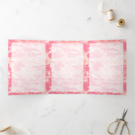 Tarjeta Tríptica Camuflaje rosa, militar, ejército
