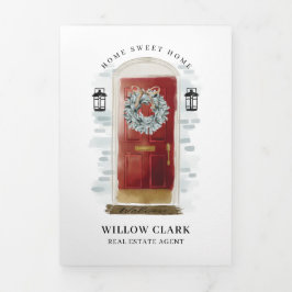 Tarjeta Tríptica Comercialización de propiedades inmobiliarias con 