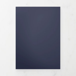 Tarjeta Tríptica Crea tu propio azul gris oscuro personalizado