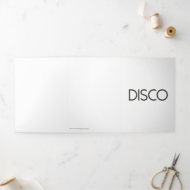 Tarjeta Tríptica Danza DISCO (Exterior)