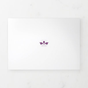 Tarjeta Tríptica Decoración magenta Reddish