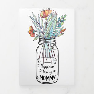 Tarjeta Tríptica El Arte de la Esposa La Felicidad es Ser Mamá