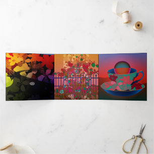 Tarjeta Tríptica Emily Poetry Trifold Card