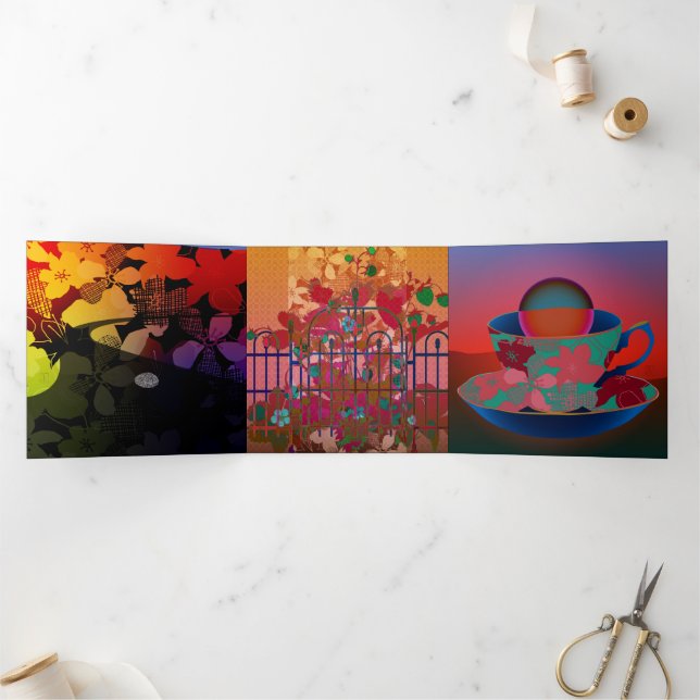 Tarjeta Tríptica Emily Poetry Trifold Card (Interior)