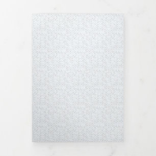 Tarjeta Tríptica Floral geométrica gris claro Patrón de verano mod