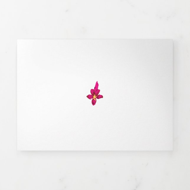 Tarjeta Tríptica Girly Design, Light Gold, Purplish Red (Foto de portada)