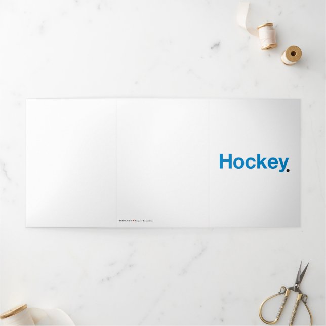 Tarjeta Tríptica Hockey (Exterior)