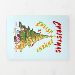 Tarjeta Tríptica Ilustración de navidades