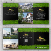 Lawn Mowing Cutting Services Lawn 3 Gold Brochure