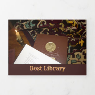 Tarjeta Tríptica Libros del siglo pasado