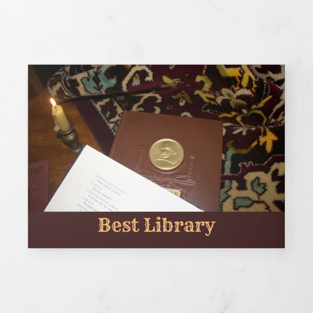 Tarjeta Tríptica Libros del siglo pasado (Foto de portada)