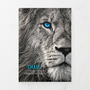 Tarjeta Tríptica Lion Chase Your Dreams